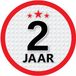 Bellatio Decorations 2 jaar leeftijd sticker - rond - Dia 15 cm - Verjaardag