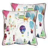Prestigious Textiles Away We Go Kids Veren Gevuld Kussen - Twin Pack