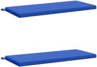 vidaXL - 2-delige - Bankkussens - SOEST - 2 - st - 100% - Polyester - Koninklijk - Blauw