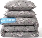 Slaapspeciaal Essential Print Grey Garden Dekbed zonder Overtrek 200x200 cm