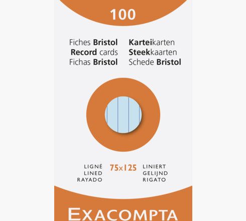 Exacompta System Card 75 x 125 mm Lined Assorted