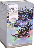 Merkloos Christmas Decoration Clusterverlichting - gekleurd - 576 leds - 420 cm - zwart snoer