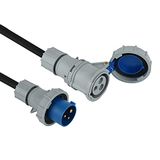 Electraline kabel - rubberen slang - IP67 buitenruimte/industriële stopcontacten 3-polige stekker geschikt voor caravans. 30 M Zwart