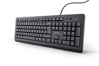 Trust Taro Frans AZERTY-toetsenbord, spatwaterdicht, stil, USB-kabel van 1,8 m, platte toetsen, pc-toetsenbord, laptop, computer, Windows, Mac OS - zwart