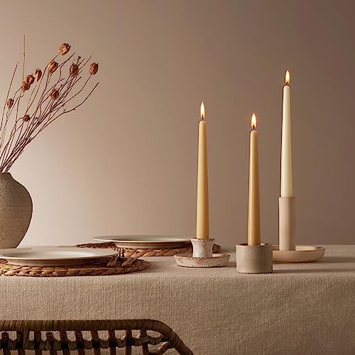 Bolsius Gladde staafkaarsen - ivoor - 8 stuks - 24 cm - 8 uur brandduur