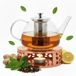 Vaja Tea Vaja Glazen Theepot Fay 1 Liter met Filter en Warmhouder