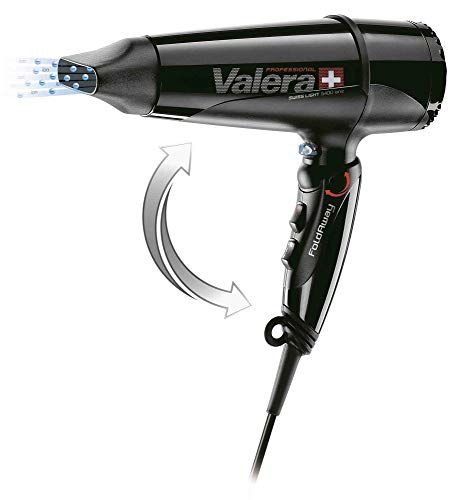 Valera 55605003 Swiss Light Fold-Away 5400, professionele haardroger met ion generator, opvouwbaar föhn en lichtgewicht, 2000 Watt, Zwart