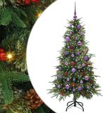 vidaXL Kunstmatige Hinged Kerstboom met 150 LED Groen 150 cm PE en PVC