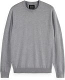 Scotch & Soda CORE - VISCOSE PULLOVER CREWNECK Heren Trui - Grey Melange - Maat XL