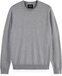 Scotch & Soda CORE - VISCOSE PULLOVER CREWNECK Heren Trui - Grey Melange - Maat XL