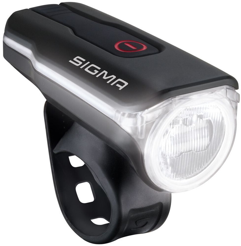 Sigma Aura 60 USB Fietsverlichting zwart/transparant 2019 Fietsverlichting batterijen