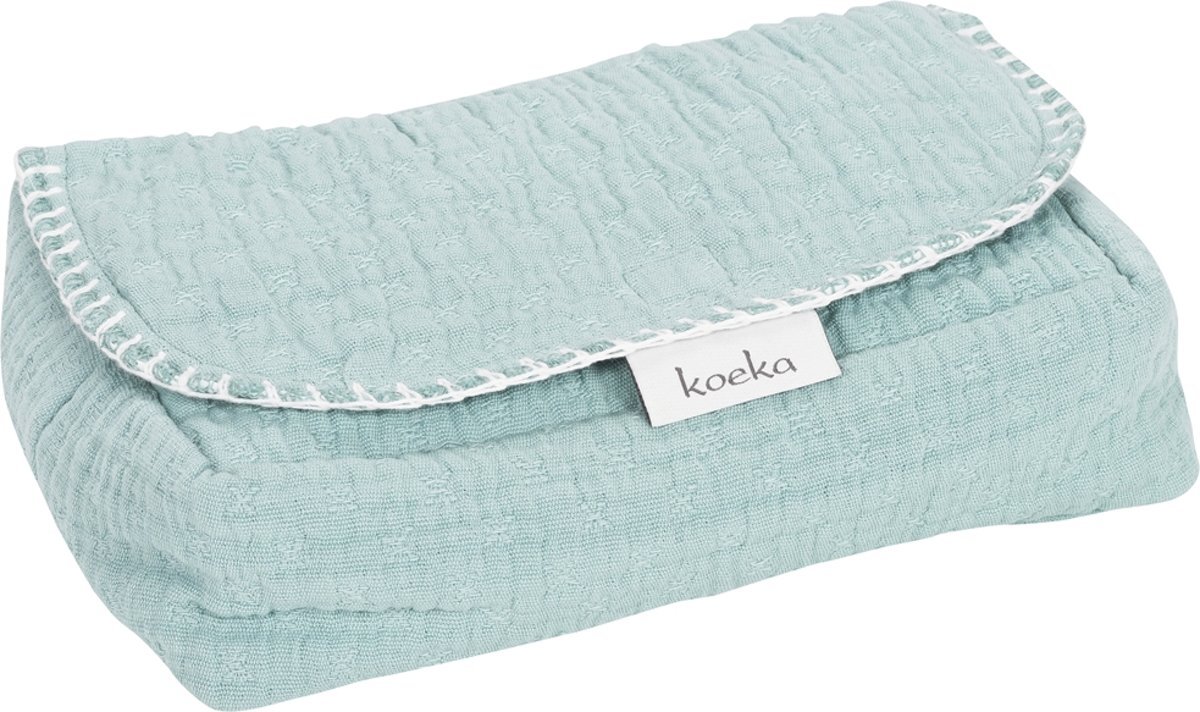 Koeka - Hoes voor babydoekjes Elba - 12x20x6 - soft mint groen