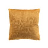 douceur d'intérieur Kussensloop (40 x 40 cm) Cirkels Oker Fluweel Effen