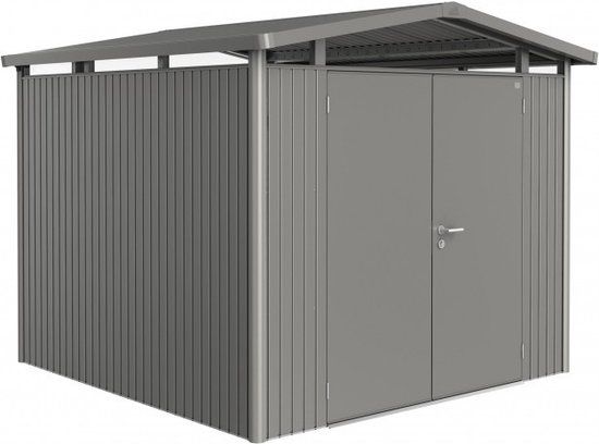 Biohort - Tuinhuis Panorama dubbele deur grijs