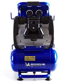 Michelin Stille compressor MBN10-10 Liter tank - Olievrij - Vermogen 0.75 pk - Maximum druk 9 bar - Luchtdebiet 140 l/min - 59 dB(A) LpA 4m - 78 dB(A) LwA