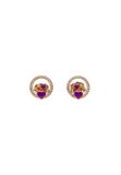 Gaya Leo E-Commerce Ltd. Gaya Earrings Vrouwen Oorhangers Koper Violet Multi