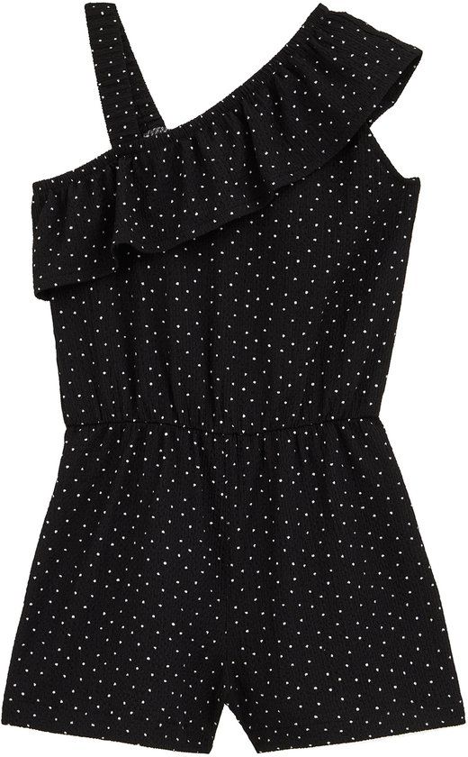 WE Fashion Meisjes one-shoulder playsuit met print en structuur