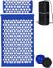 LifeGoods Spijkermat met Kussen - Shakti Mat - Acupressuur Mat - Spijkerbed - Massage Mat - Voor Pijnverlichting, Spierherstel, Stressverlichting en Meer - Incl. 2x Triggerpoint Bal - 60x40x2cm - Blauw