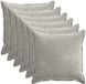 vidaXL Taie d'oreiller 6 pièces bois gris clair 70 x 70 cm tissu chenille