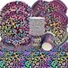 Dailygoods Décorations d'anniversaire 61 pièces - Nappe - Impression arc-en-ciel