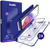 Buddi 2-Pack Screenprotector Geschikt voor Samsung Galaxy A54 - Easy Fit Tempered Glass met Installatietray