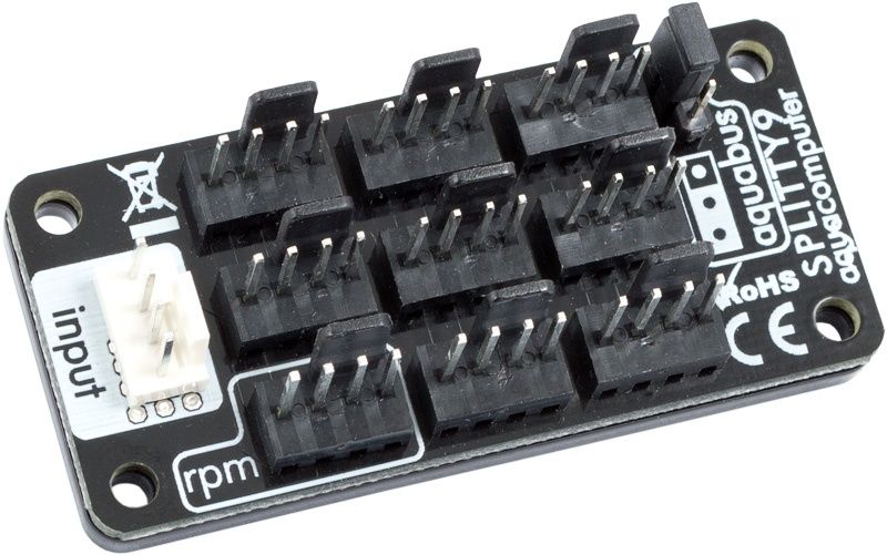 Aqua Computer Splitty9 - Fan splitter - black