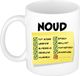 Bellatio Decorations Naam mok Noud - wit - top gozer - keramiek - 300 ml - cadeau collega beker