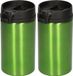 Merkloos / Sans marque Makito Western Europe Reisbeker - 2x - 300 ml - groen - thermosbeker - 15 x 7 cm - warmhoud beker - RVS