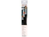 INNSPIRO Set van 6 synthetische penselen en verschillende borstels, voor acryl, aquarel, gouache, olie, ideaal voor beginners en professionals