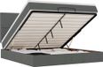 vidaXL Lit plateforme avec matelas, gris foncé, 160x200 cm, rembourré