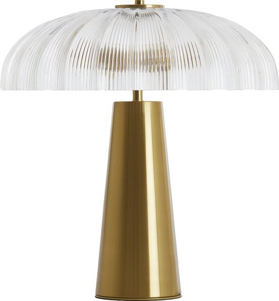 Light&amp;living Tafellamp 2L &#216;50x51 cm FUNGO glas helder+goud