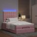 Maison Exclusive - Lit plateforme avec matelas, rose, 120x200 cm, velours