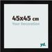 yd. Cadre photo 45x45 cm Noir Brillant MDF Pisa