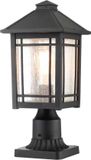 Quoizel Cedar Point Mini LED Tuin Pilaar Zwart