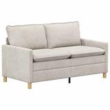 vidaXL Bank Crèmekleurig 156 x 81 x 87,5 cm Polyester