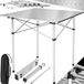 tectake® Table de camping pliable - Aluminium - 70x70x70cm - Argent