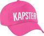 Bellatio Decorations Kapster verkleed pet roze voor dames en heren