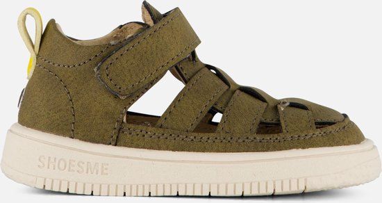 Shoesme Baby Jongens Sandalen - Dark Green Leer Maat 22