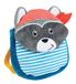 Rugzak/schooltas Meerkleurige Wasbeer Pluche Rugzak voor Kinderen, 23 cm