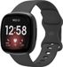 Strap-it Smartwatch bandje - siliconen horlogebandje geschikt voor Fitbit Versa 3 / Fitbit Versa 4 / Fitbit Sense / Fitbit Sense 2 - zwart - Maat: Maat S