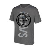 Ultra Game NBA Official Men’s Upright Logo Short Sleeve T- Shirt - Unisex, Dallas Mavericks, Heather Charcoal, Large