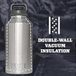YETI Rambler Bottle Chug, Vacuum Insulated Stainless Steel Bottle with Chug Cap, Navy, 64 oz (1.9 L)