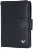 Golden Head Leren kaarthoes Polo RFID Protect Kartenetui mit Riegel 4516 Schwarz zwart