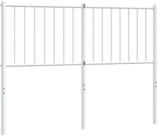 vidaXL Hoofdbord metaal wit 120 cm