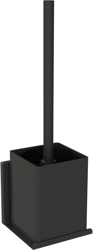 Allibert New Game WC-borstelhouder - mat zwart gelakt aluminium