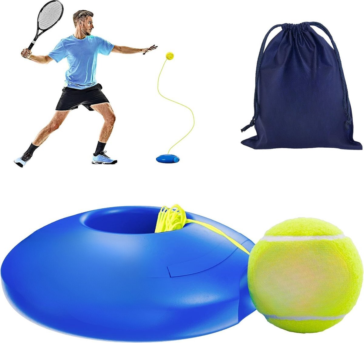 Merkloos / Sans marque Swingball - Tennispaal - Swingbal - Tennis Paal - Voor In De Tuin - Tennis Trainer