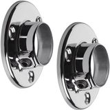 SOTECH 1 paar ronde buisdragers Ø 25 mm staal chroom gepolijst