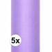 Merkloos / Sans marque Glitter tule stof - 5x - lila - 15 x 900 cm - hobbyartikelen/knutselspullen - gaatjesstof