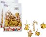 Krist+ Artesania Cerd 48x stuks kunststof kerstornamenten inclusief piek goud voor een mini kerstboom