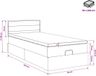 vidaXL Lit plateforme avec matelas et éclairage LED, taupe, 90 x 200 cm, tissu